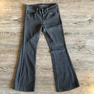 J Brand Grey Low-Rise Bell Bottoms. - Retro 90s